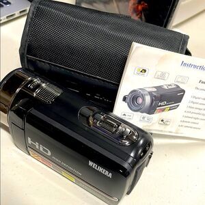 Welikera Camera Camcorder IR Night Vision,HD 1080P 24MP 16X Digital Zoom EUC